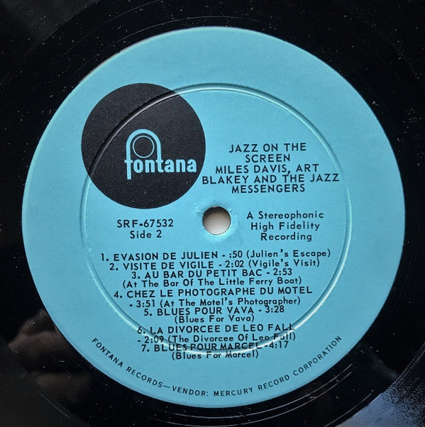 Miles Davis / Art Blakey & The Jazz Messengers ~ Jazz On The Screen (Vinyl) - Djungel & Jazz