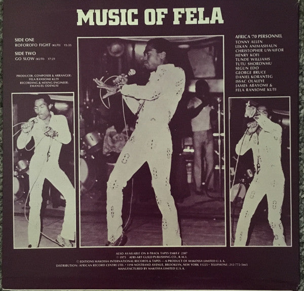 Fela* & The Africa 70* : Roforofo Fight - Music Of Fela (LP, Album, RE, Sil)