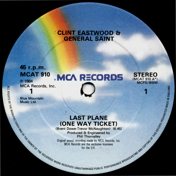 Clint Eastwood And General Saint ~ Last Plane (One Way Ticket) (Vinyl) - Djungel & Jazz