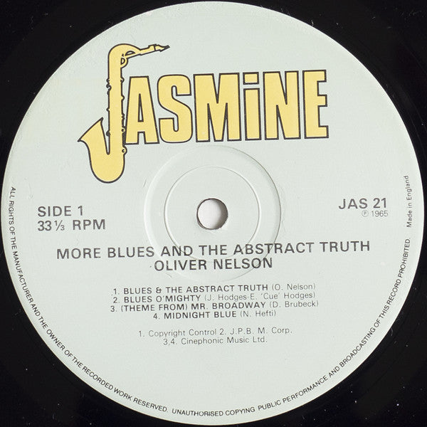 Oliver Nelson ~ More Blues And The Abstract Truth (Vinyl) - Djungel & Jazz