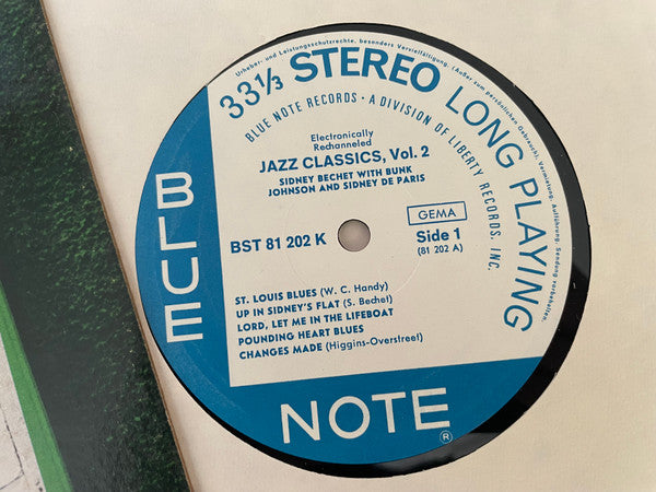 Sidney Bechet ~ Jazz Classics Volume 2 (Vinyl) - Djungel & Jazz