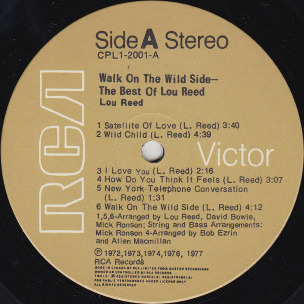 Lou Reed ~ Walk On The Wild Side - The Best Of Lou Reed (Vinyl) - Djungel & Jazz
