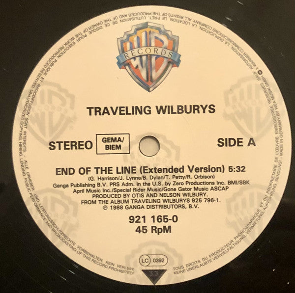 Traveling Wilburys ~ End Of The Line (Vinyl) - Djungel & Jazz