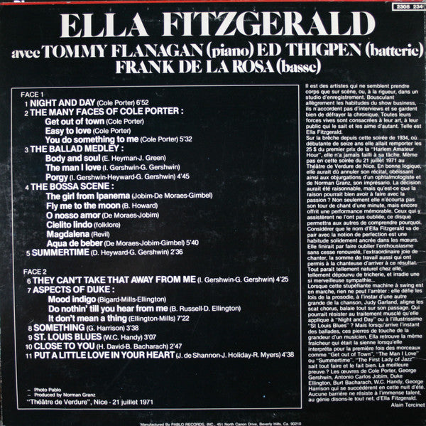 Ella Fitzgerald : Ella A Nice (LP, Album, RE)