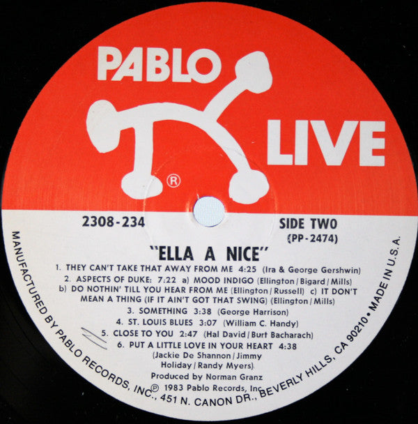 Ella Fitzgerald : Ella A Nice (LP, Album, RE)