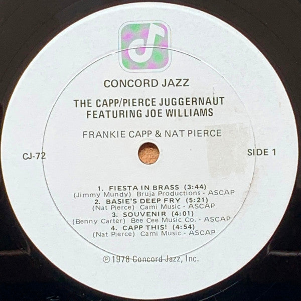 The Capp/Pierce Juggernaut Featuring Joe Williams ~ Live At The Century Plaza (Vinyl) - Djungel & Jazz