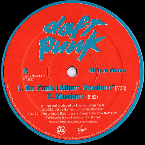 Daft Punk ~ Da Funk (Vinyl) - Djungel & Jazz