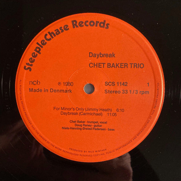 Chet Baker Trio ~ Daybreak (Vinyl) - Djungel & Jazz