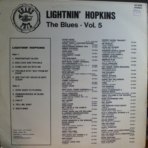 Lightnin' Hopkins ~ The Blues (Vinyl) - Djungel & Jazz