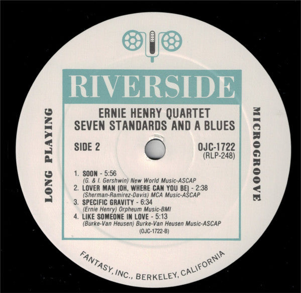 Ernie Henry Quartet ~ Seven Standards And A Blues (Vinyl) - Djungel & Jazz