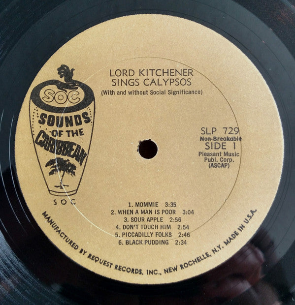 Lord Kitchener : Sings Calypsos (With And Without Social Significance) (LP, Comp)