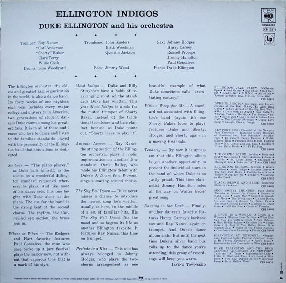 Duke Ellington And His Orchestra ~ Ellington Indigos (Vinyl) - Djungel & Jazz