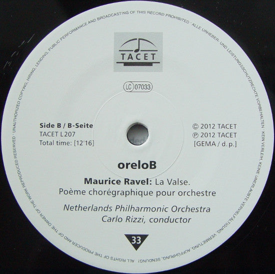 Ravel, Netherlands Philharmonic Orchestra, Carlo Rizzi, Gordan Nikolitch ~ oreloB (Vinyl) - Djungel & Jazz