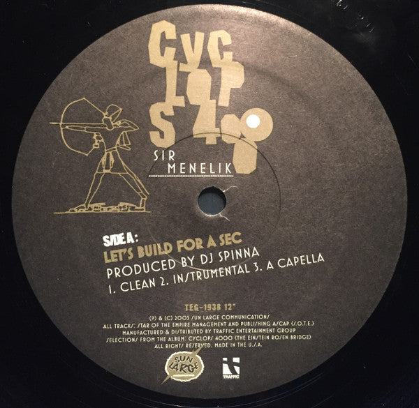 Cyclops 4000 / Sir Menelik : Let's Build For A Sec / At You (12")