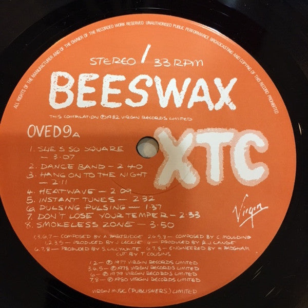 XTC : Beeswax: Some B-Sides 1977-1982 (LP, Comp)