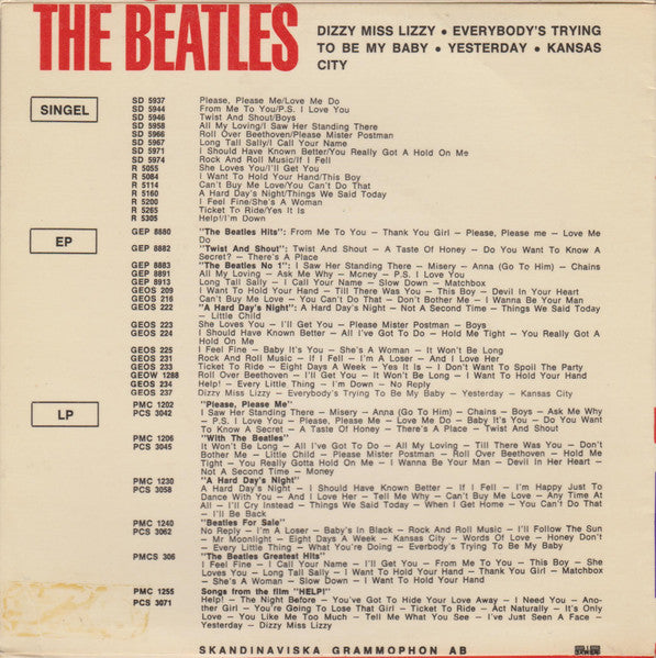 The Beatles ~ Dizzy Miss Lizzy (Vinyl) - Djungel & Jazz