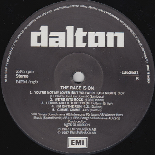 Dalton  ~ The Race Is On (Vinyl) - Djungel & Jazz