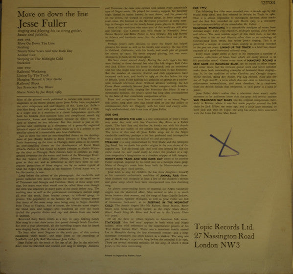Jesse Fuller ~ Move On Down The Line (Vinyl) - Djungel & Jazz