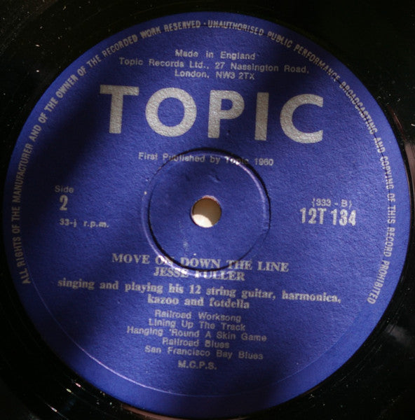 Jesse Fuller ~ Move On Down The Line (Vinyl) - Djungel & Jazz