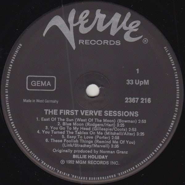 Billie Holiday ~ The First Verve Sessions (Vinyl) - Djungel & Jazz