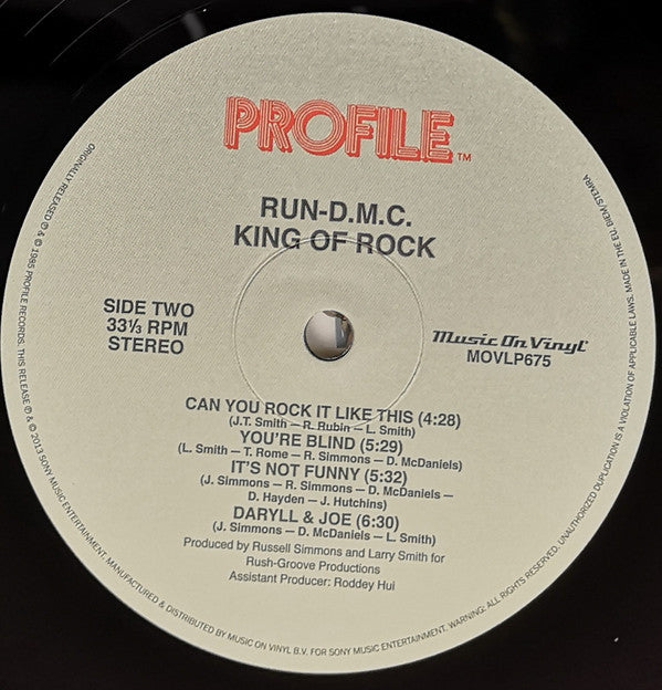 Run-D.M.C. ~ King Of Rock (Vinyl) - Djungel & Jazz