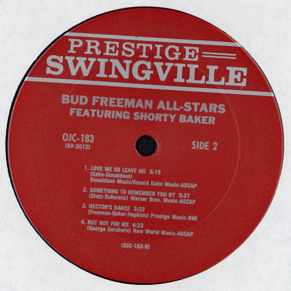 The Bud Freeman All-Stars Featuring Shorty Baker ~ The Bud Freeman All-Stars Featuring Shorty Baker (Vinyl) - Djungel & Jazz