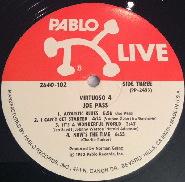 Joe Pass ~ Virtuoso #4 (Vinyl) - Djungel & Jazz