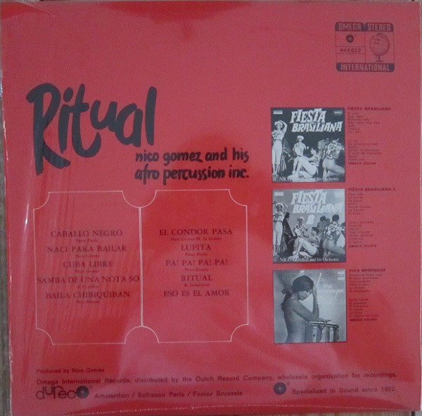 Nico Gomez And His Afro Percussion Inc. ~ Ritual (Vinyl) - Djungel & Jazz