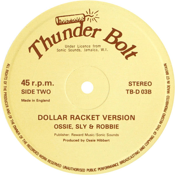 The Mighty Diamonds & Trinity (4) / Ossie Hibbert, Sly & Robbie : Let The Dollar Circulate / Dollar Racket Version (12", Single, Cle)