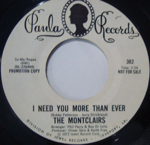 The Montclairs ~ I Need You More Than Ever (Vinyl) - Djungel & Jazz