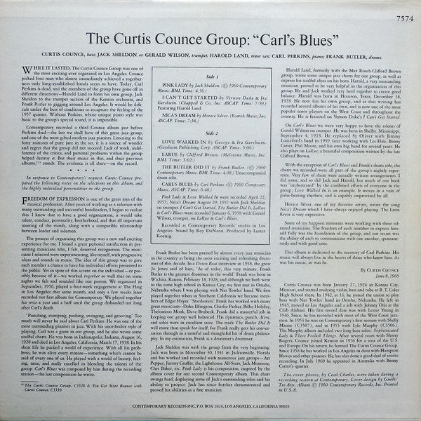 The Curtis Counce Group ~ Carl's Blues (Vinyl) - Djungel & Jazz