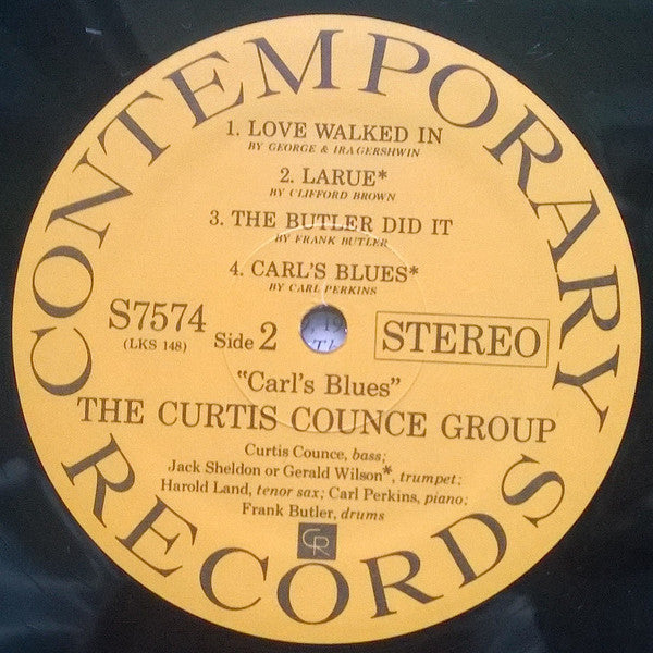 The Curtis Counce Group : Carl's Blues (LP, Album, RE, SLM)