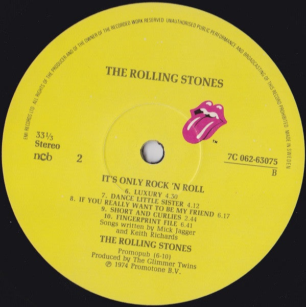 The Rolling Stones ~ It's Only Rock 'N Roll (Vinyl) - Djungel & Jazz