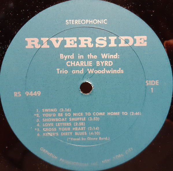 Charlie Byrd Trio And Woodwinds* : Byrd In The Wind (LP, Album, RE)