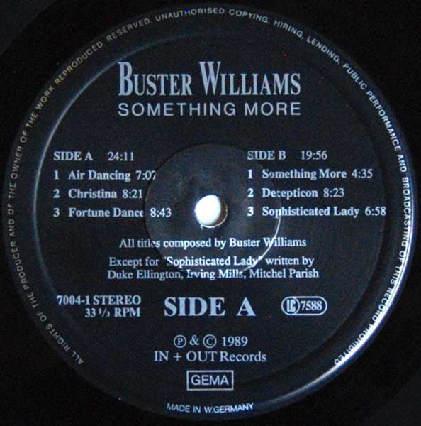 Buster Williams : Something More (LP, Album)