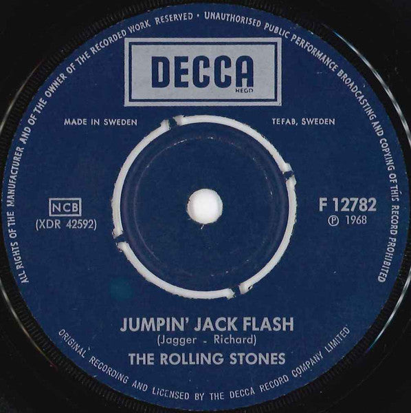 The Rolling Stones ~ Jumpin' Jack Flash / Child Of The Moon (Vinyl) - Djungel & Jazz