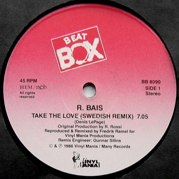 Romano Bais ~ Take The Love (A Swedish Beat Box Remix) (Vinyl) - Djungel & Jazz