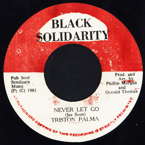 Triston Palma* : Never Let Go (7")