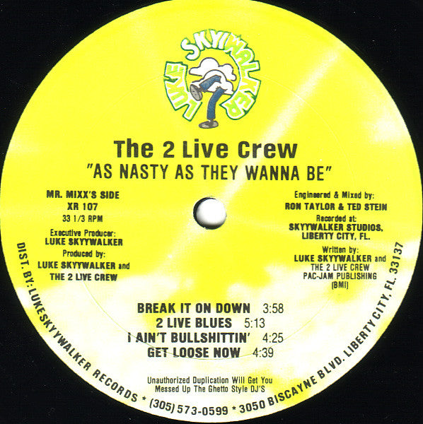 The 2 Live Crew ~ As Nasty As They Wanna Be (Vinyl) - Djungel & Jazz