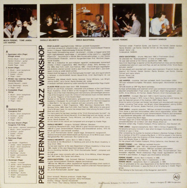 Aladár Pege : International Jazz Workshop (LP, Album)
