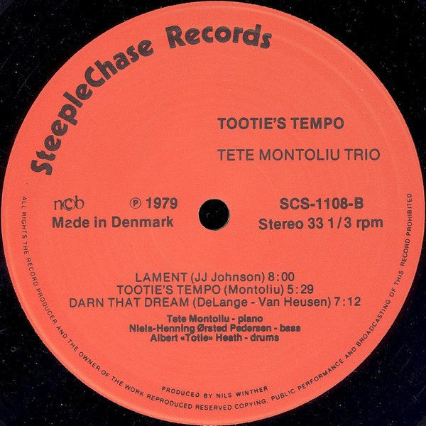 Tete Montoliu Trio ~ Tootie's Tempo (Vinyl) - Djungel & Jazz