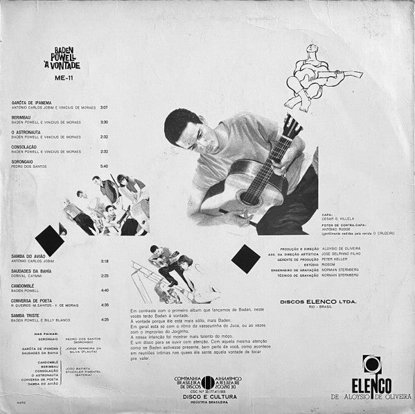 Baden Powell : À Vontade (LP, Album, Mono, RE)