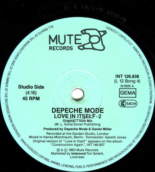 Depeche Mode : Love In Itself · 2 And Live Tracks (12", Single)