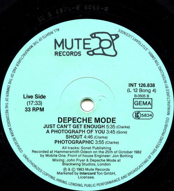 Depeche Mode : Love In Itself · 2 And Live Tracks (12", Single)