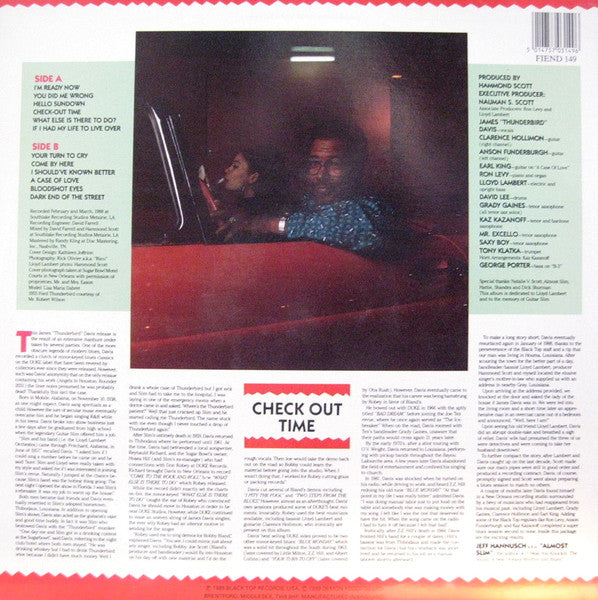 James "Thunderbird" Davis And The Black Top All-Stars : Check Out Time (LP, Album)