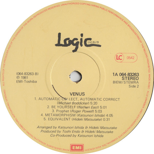 Logic System ~ Venus (Vinyl) - Djungel & Jazz