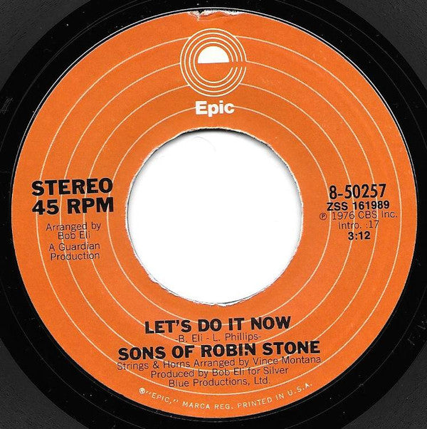 Sons Of Robin Stone ~ Let's Do It Now / It Only Happens In The Movies (Vinyl) - Djungel & Jazz