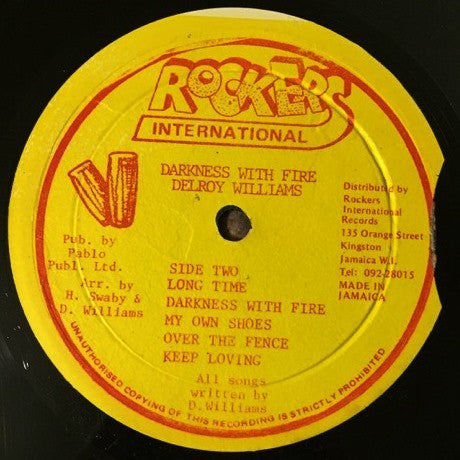 Delroy Williams ~ Darkness With Fire (Vinyl) - Djungel & Jazz