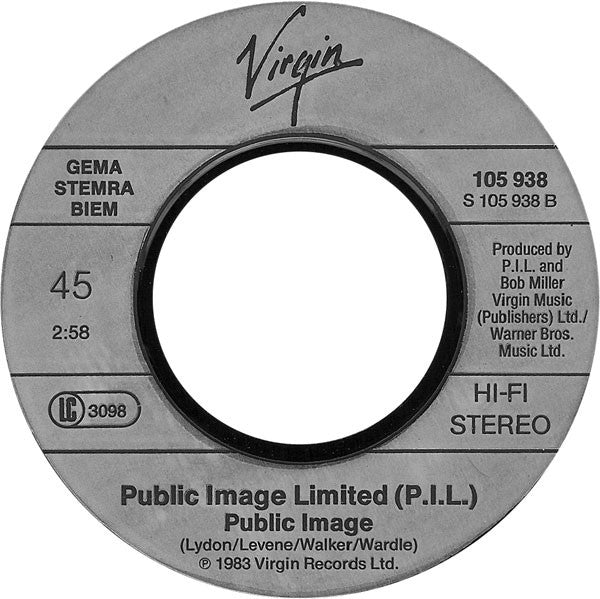 Public Image Limited : This Is Not A Love Song (7", Single)