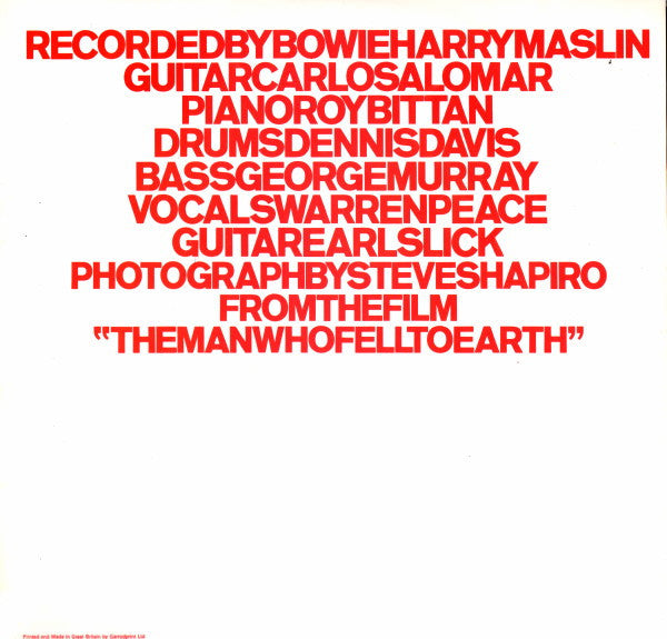 David Bowie ~ Station To Station (Vinyl) - Djungel & Jazz